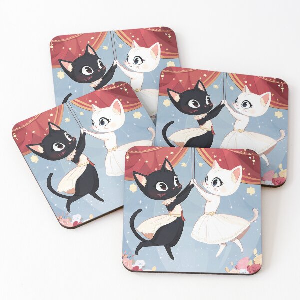 Item preview, Acrobatic Feline Duo – Dancing Under the Circus Dome. designed and sold by MirraStore.