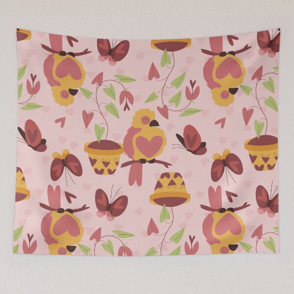 Item preview, bird heart love butterflies romance valentines designed and sold by Gossip Rag.