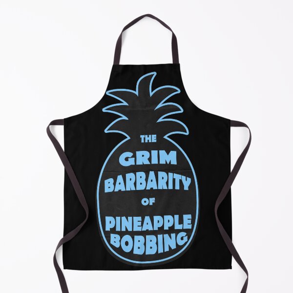Item preview, Grim Barbarity of Pineapple Bobbing black background designed and sold by Karen Simon.