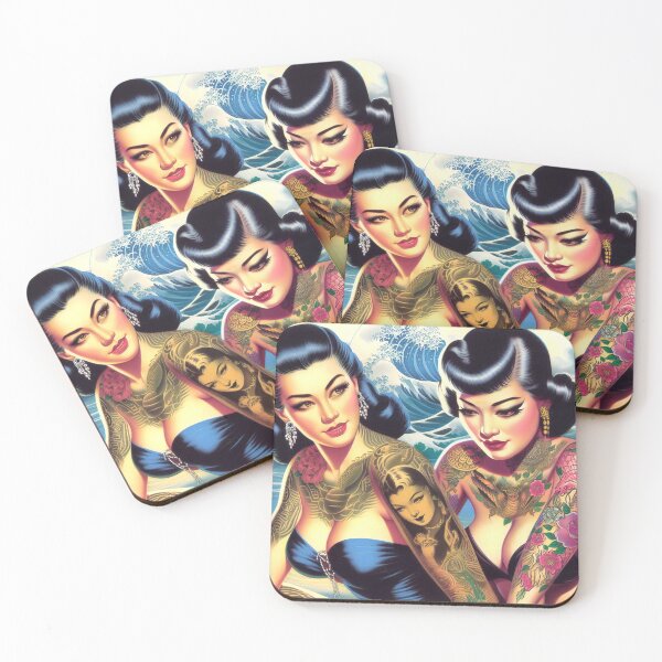 Item preview, Japanese Tattoo Girls designed and sold by PulpVintage.