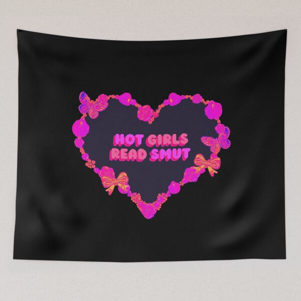 Item preview, For Valentines day gifts - Hot Girls Read Smut - Cute Aesthetic Books Girly Pink and Black Heart designed and sold by MatthewViews.