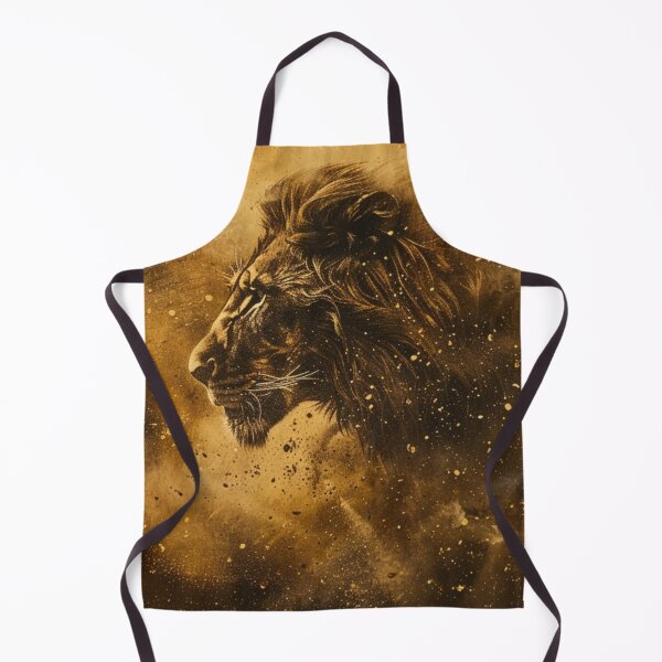 Item preview, Lion in motion splashing ochre dust designed and sold by DesignbyBFD.
