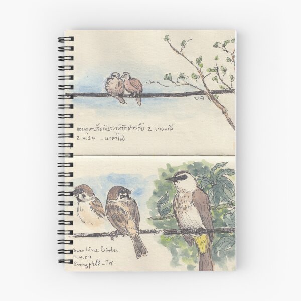 Item preview, Birds on the cable designed and sold by BirdsAndBrush.
