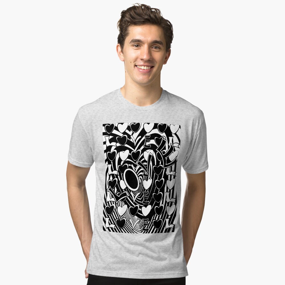 Vista previa del artículo con la obra «Camiseta de tejido mixto», diseñado y vendido por ATOXIC.