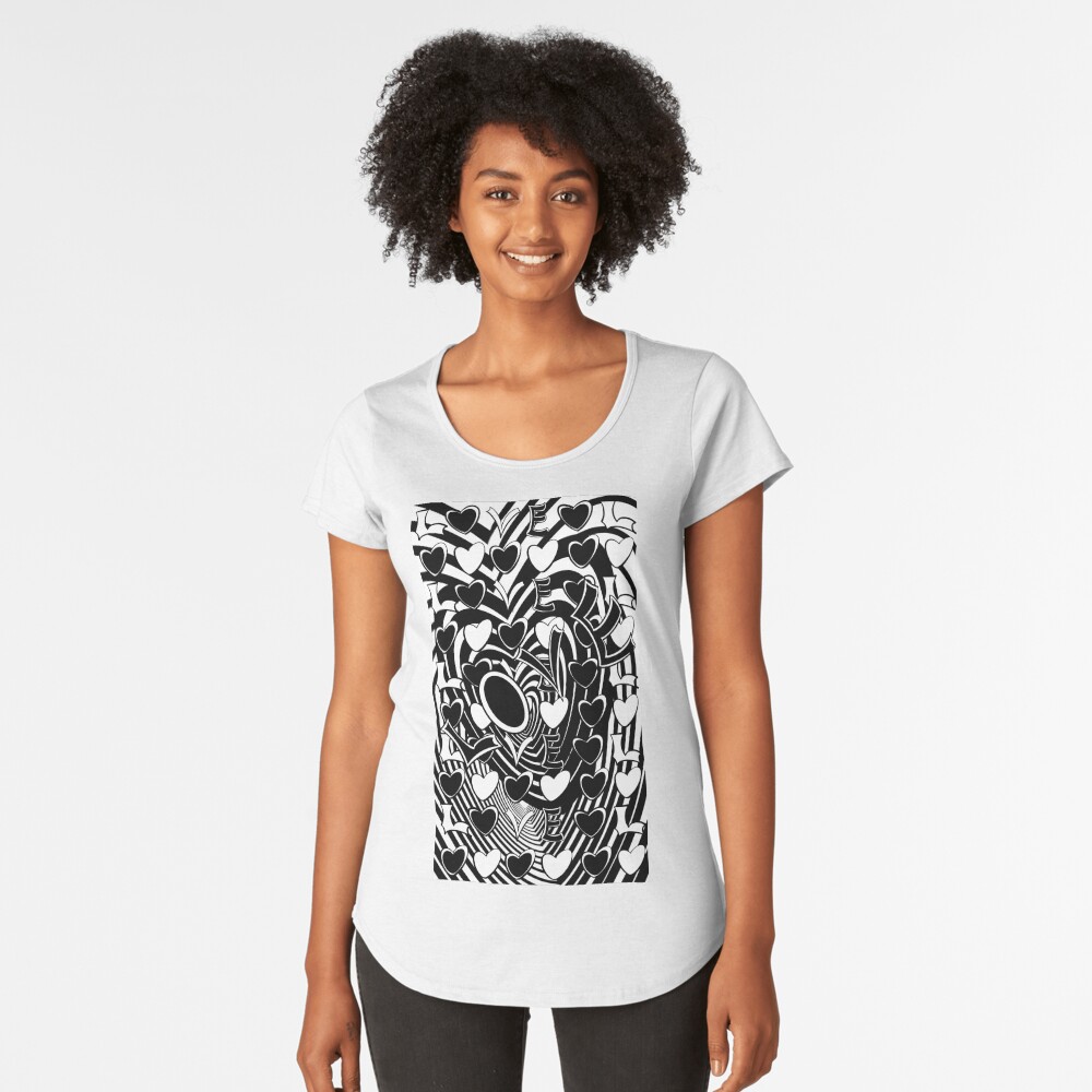 Vista previa del artículo con la obra «Camiseta premium de cuello ancho», diseñado y vendido por ATOXIC.