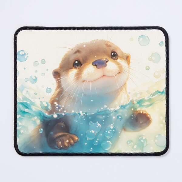 Item preview, Happy Otter in an Aquatic Wonderland designed and sold by AshiraCreations.