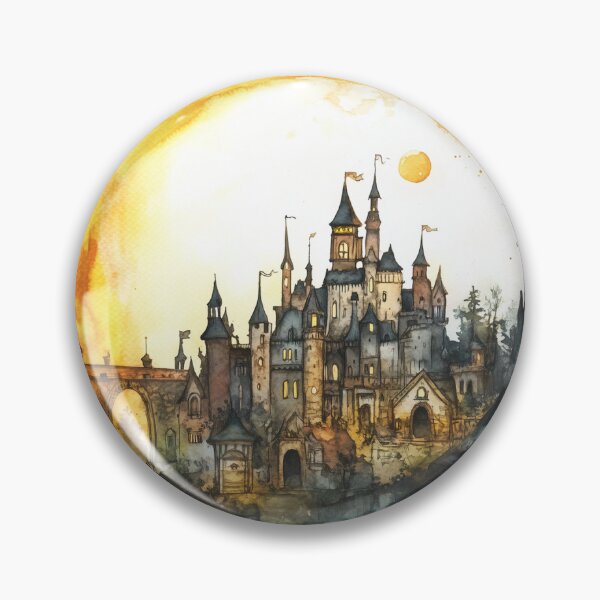Item preview, Medieval Castle with Bridge - Ocular View designed and sold by AquarellesWorks.