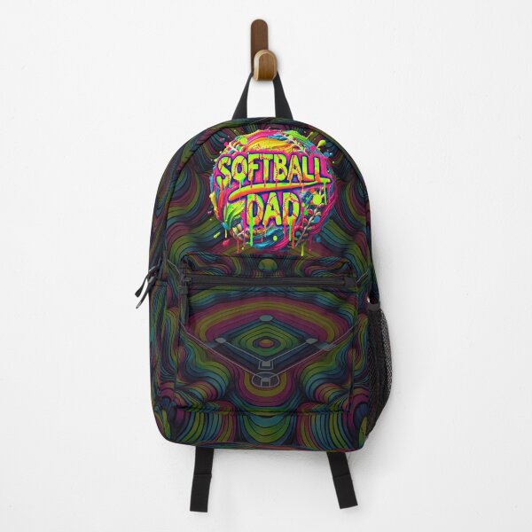 Item preview, Softball Dad Dripping Neon Splatter Design designed and sold by SHHCreations.