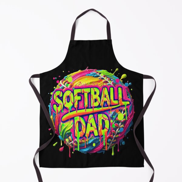 Item preview, Softball Dad Dripping Neon Splatter Design designed and sold by SHHCreations.