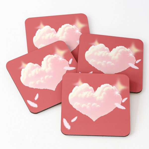 Item preview, Cloudy Pink Heart with Feathers designed and sold by Clothing Store Haleshaee.
