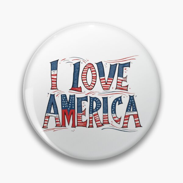 Item preview, I Love America" T-Shirt/ProudAmerican, USAApparel, AmericanPride, PatrioticTShirt, StarsAndStripes, RedWhiteAndBlue, PatriotStyle, USAClothing, designed and sold by NinaCreator.