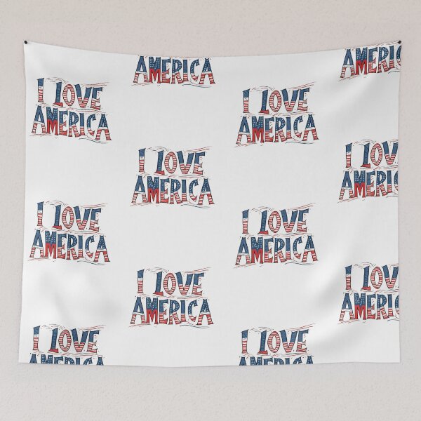 Item preview, I Love America" T-Shirt/ProudAmerican, USAApparel, AmericanPride, PatrioticTShirt,  StarsAndStripes, RedWhiteAndBlue, PatriotStyle, USAClothing, designed and sold by NinaCreator.