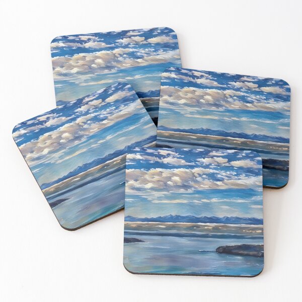 Item preview, Puget Sound Olympic Mountains (Pastel) designed and sold by flyscenicair.