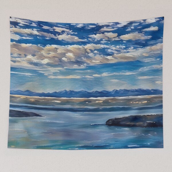 Item preview, Puget Sound Olympic Mountains (Pastel) designed and sold by flyscenicair.