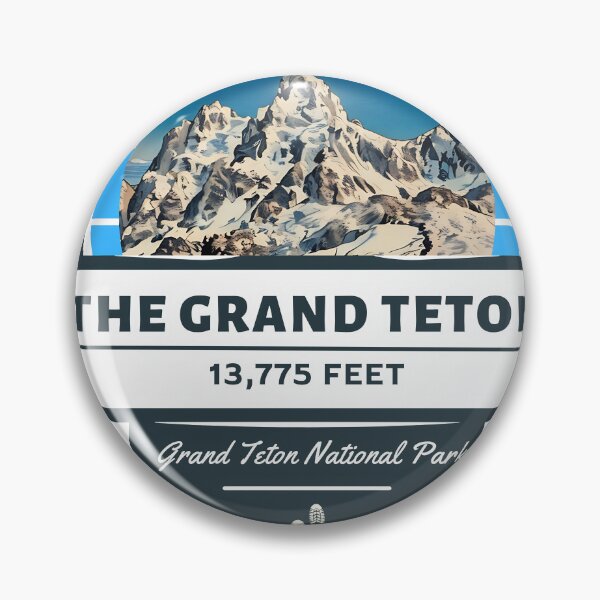 Item preview, Grand Teton Summit Badge designed and sold by The Wandering Bookworm.
