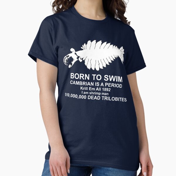Artikel-Vorschau von Anomalocaris Born to swim V2 Weiß, designt und verkauft von ThePaleoDude.