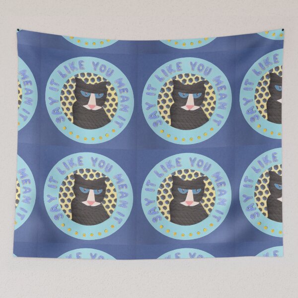 Item preview, Say It Mean It Cat designed and sold by prunellaparsnip.