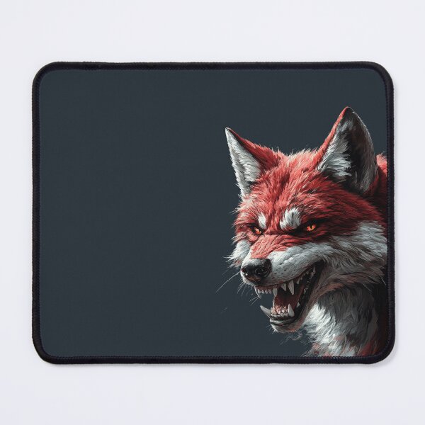 Item preview, Fierce Red and White Wolf with Glowing Eyes and Fangs designed and sold by bAIryBarn.