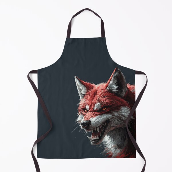 Item preview, Fierce Red and White Wolf with Glowing Eyes and Fangs designed and sold by bAIryBarn.