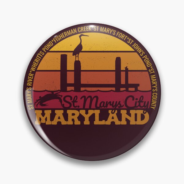 Item preview, St. Mary's City Maryland Sunset Retro Local Pride Logo designed and sold by CRHPOD20.