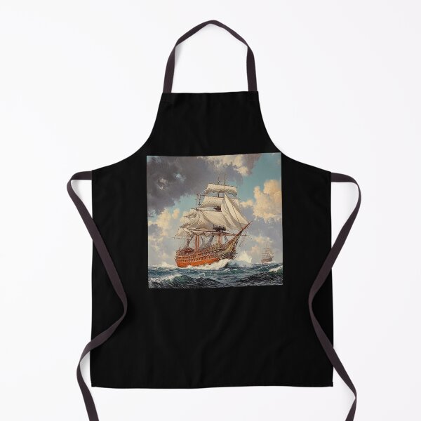 Item preview, Vintage Frigate At Sea Painting designed and sold by ContTraders.