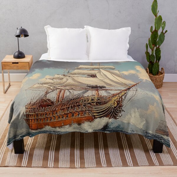 Item preview, Vintage Frigate At Sea Painting designed and sold by ContTraders.