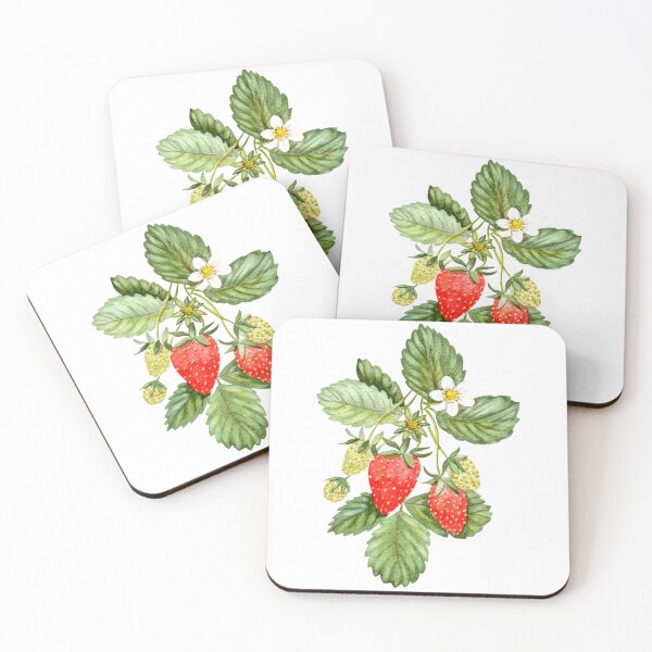 Item preview, Strawberries Hand Painted in Watercolor designed and sold by andrebalest.art.