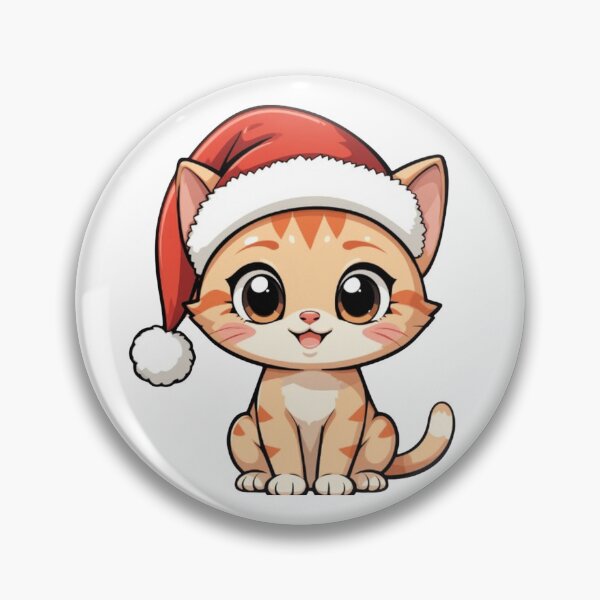 Item preview, Festive Kitty the Santa Hat Charm designed and sold by petloverheaven.