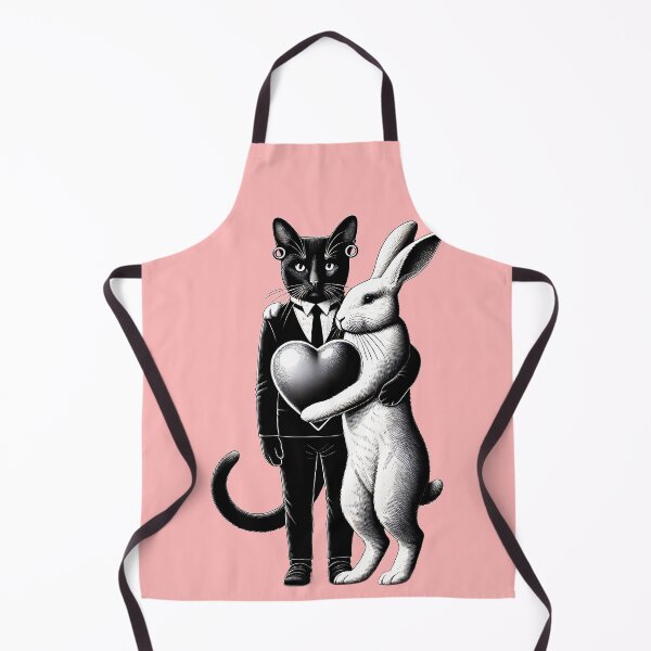 Item preview, Cat & Rabbit Valentine's Day Heart designed and sold by TSQ.