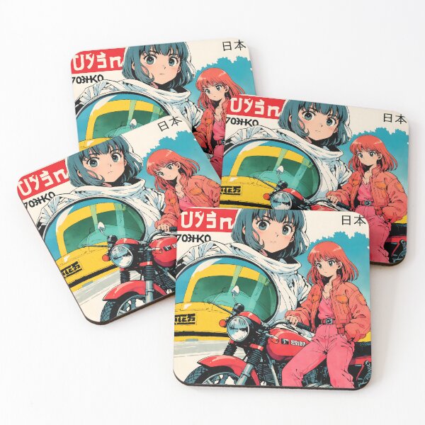 Item preview,  Tokyo Japan 80s Retro Anime Girl Vintage Travel designed and sold by Retro-Anime9.