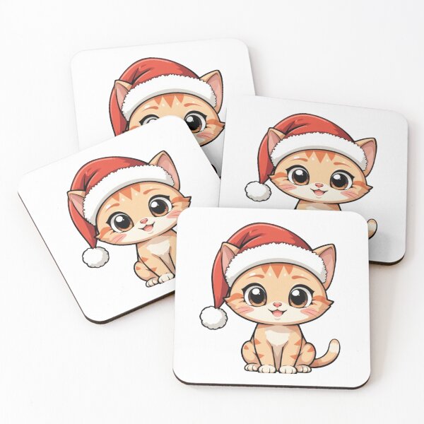 Item preview, Festive Kitty the Santa Hat Charm designed and sold by petloverheaven.