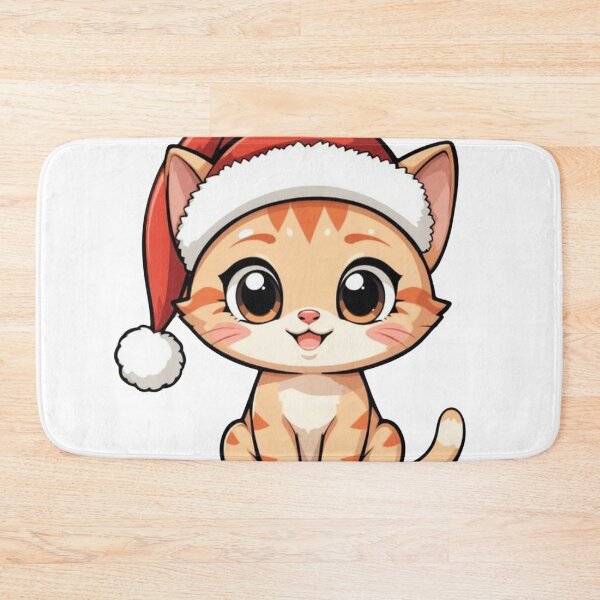 Item preview, Festive Kitty the Santa Hat Charm designed and sold by petloverheaven.