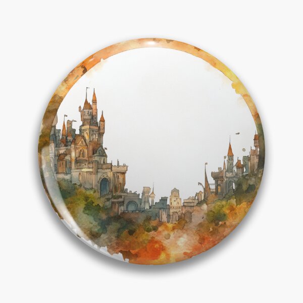 Item preview, Medieval Castle and City - Ocular View designed and sold by AquarellesWorks.