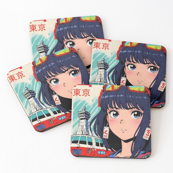 Item preview, Tokyo Japan 80s Retro Anime Girl Vintage Travel designed and sold by Retro-Anime9.
