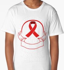 Education is The Most Powerful Weapon You Can Use to Change the World. AIDS Awareness Quote Long T-Shirt