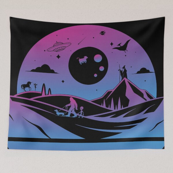 Item preview, Surreal Adventures in Dreamland - Pink and Blue designed and sold by FaeryNuff.