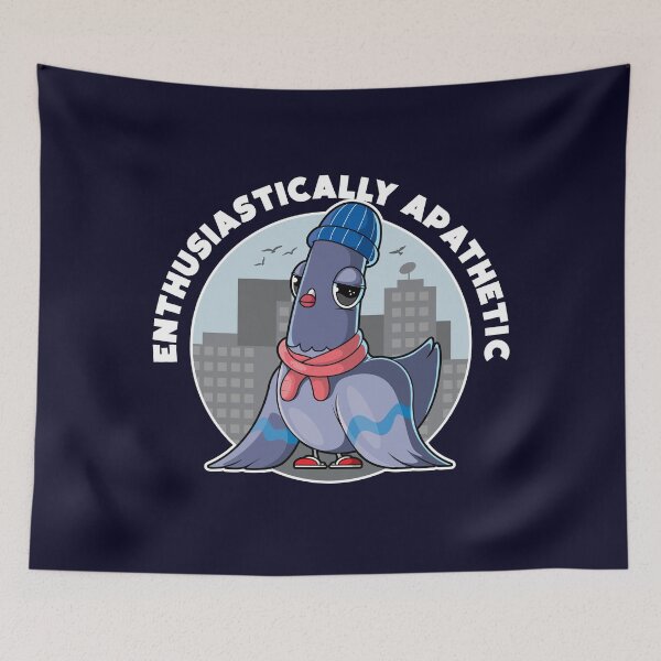 Item preview, Enthusiastically apathetic pigeon designed and sold by messy-nessie.