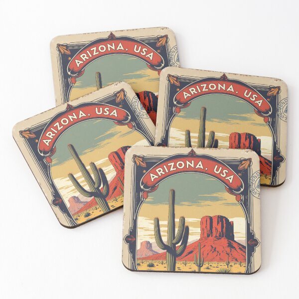 Item preview, Greetings from Arizona USA Vintage Travel Retro Postcard Design designed and sold by TravelPostcardGems.