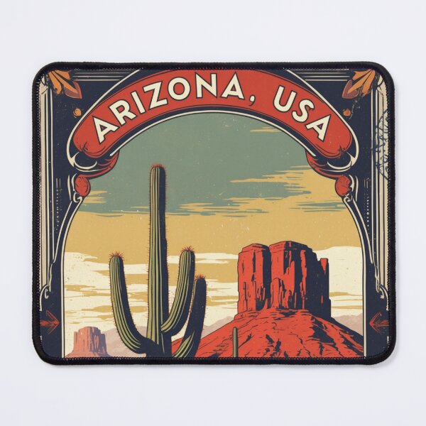 Item preview, Greetings from Arizona USA Vintage Travel Retro Postcard Design designed and sold by TravelPostcardGems.