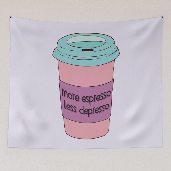 Item preview, Retro More Espresso Less Depresso designed and sold by Skull Fern.