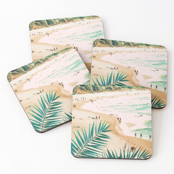 Item preview, Beach Weekend | Pastel Ocean Sea Tropical Travel | Scenic Sand Palm People Boho Vacation designed and sold by 83oranges.com.