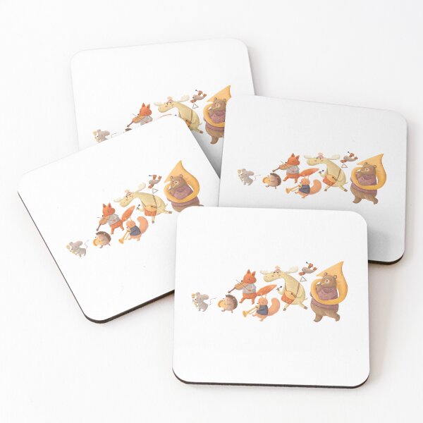Item preview, Marching band of forest animals playing musical instruments designed and sold by volhakaliaha.