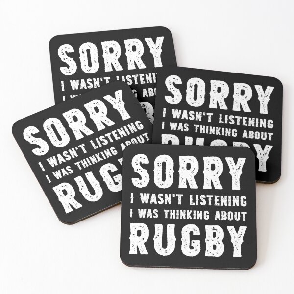 Item preview, Sorry I Wasn't Listening I Was Thinking About Rugby Funny designed and sold by RareBunny.