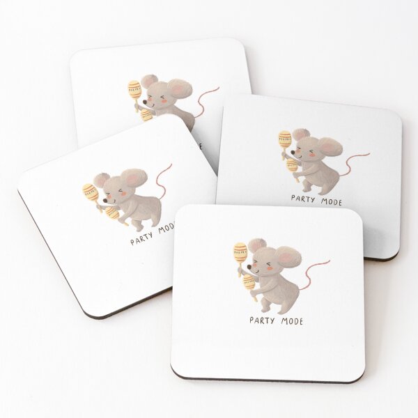 Item preview, Party mode design with cute funny mouse dancing with maracas designed and sold by volhakaliaha.