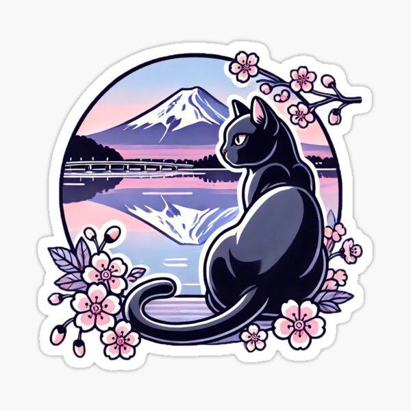 Item preview, Sakura Fuji Cat designed and sold by WhiteSeason.