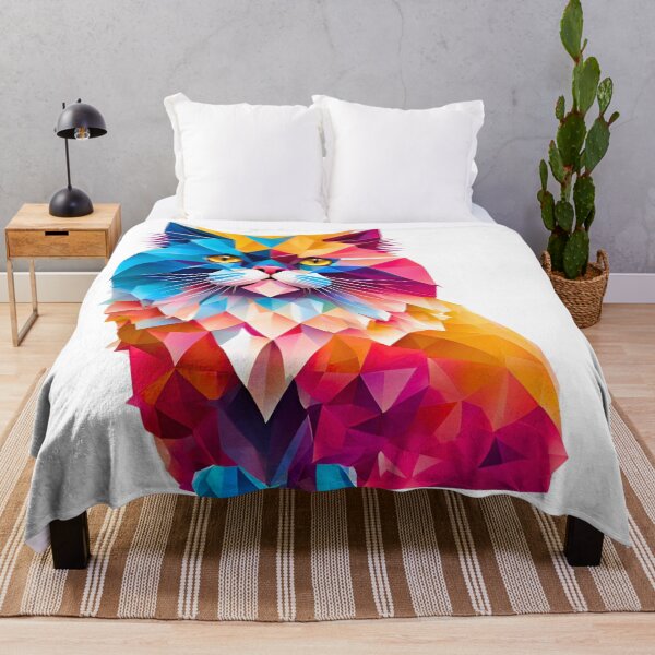 Item preview, Colorful Geometric Cat Design - Vibrant Feline Art designed and sold by Fredster1966.