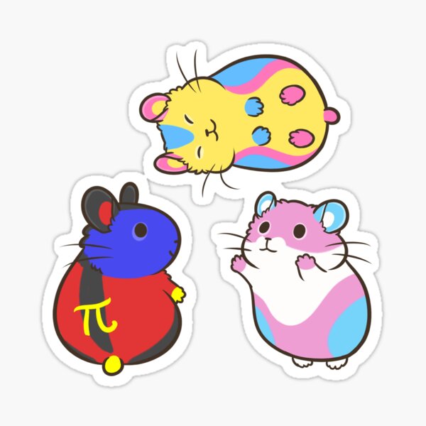 Pride Hamster sticker set 2 Sticker