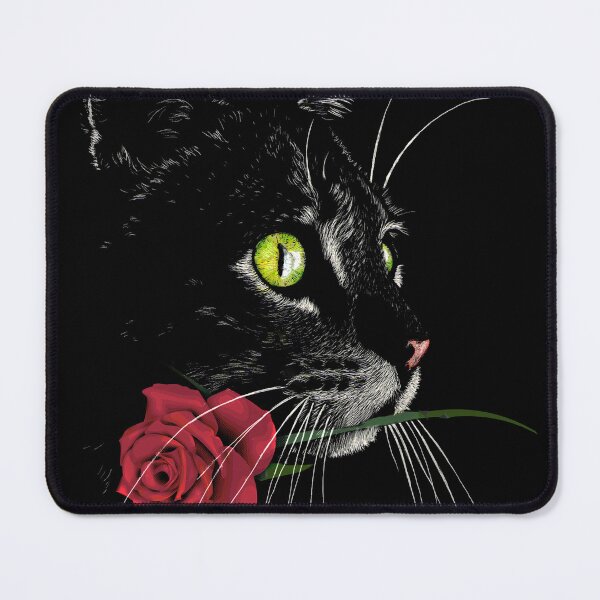 Item preview, Cat and rose designed and sold by clingcling.