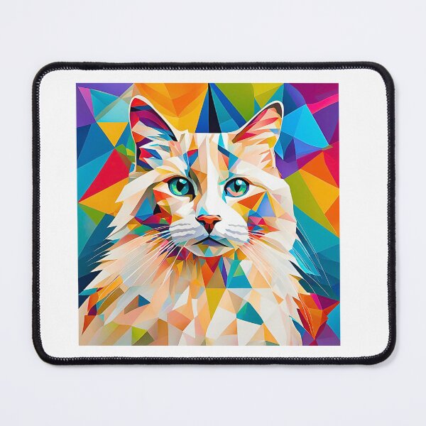 Item preview, Colorful Geometric Ragdoll Cat Design - Modern Art for Cat Lovers designed and sold by Fredster1966.