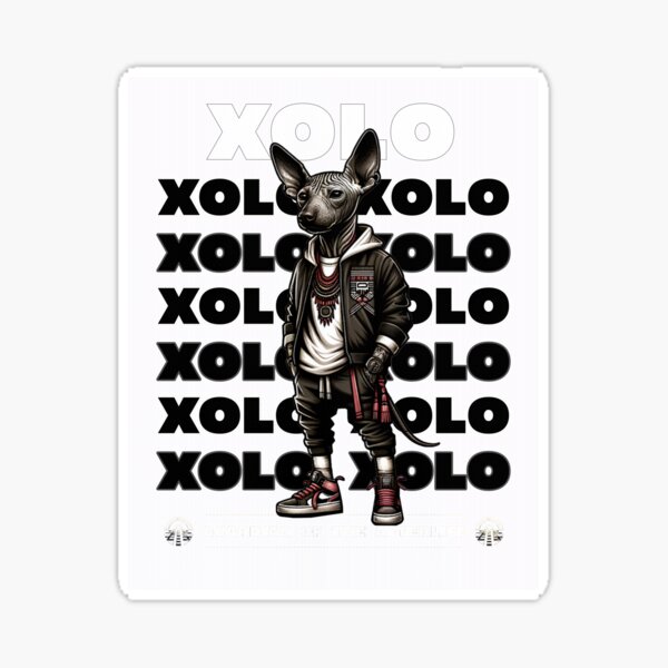 Vista previa del artículo con la obra «Diseño de perro sin pelo mexicano Xoloitzcuintli, regalo único para amantes de las mascotas, arte genial del perro Xolo, gráfico moderno de Xoloitzcuintli», diseñado y vendido por Xolo Merch.